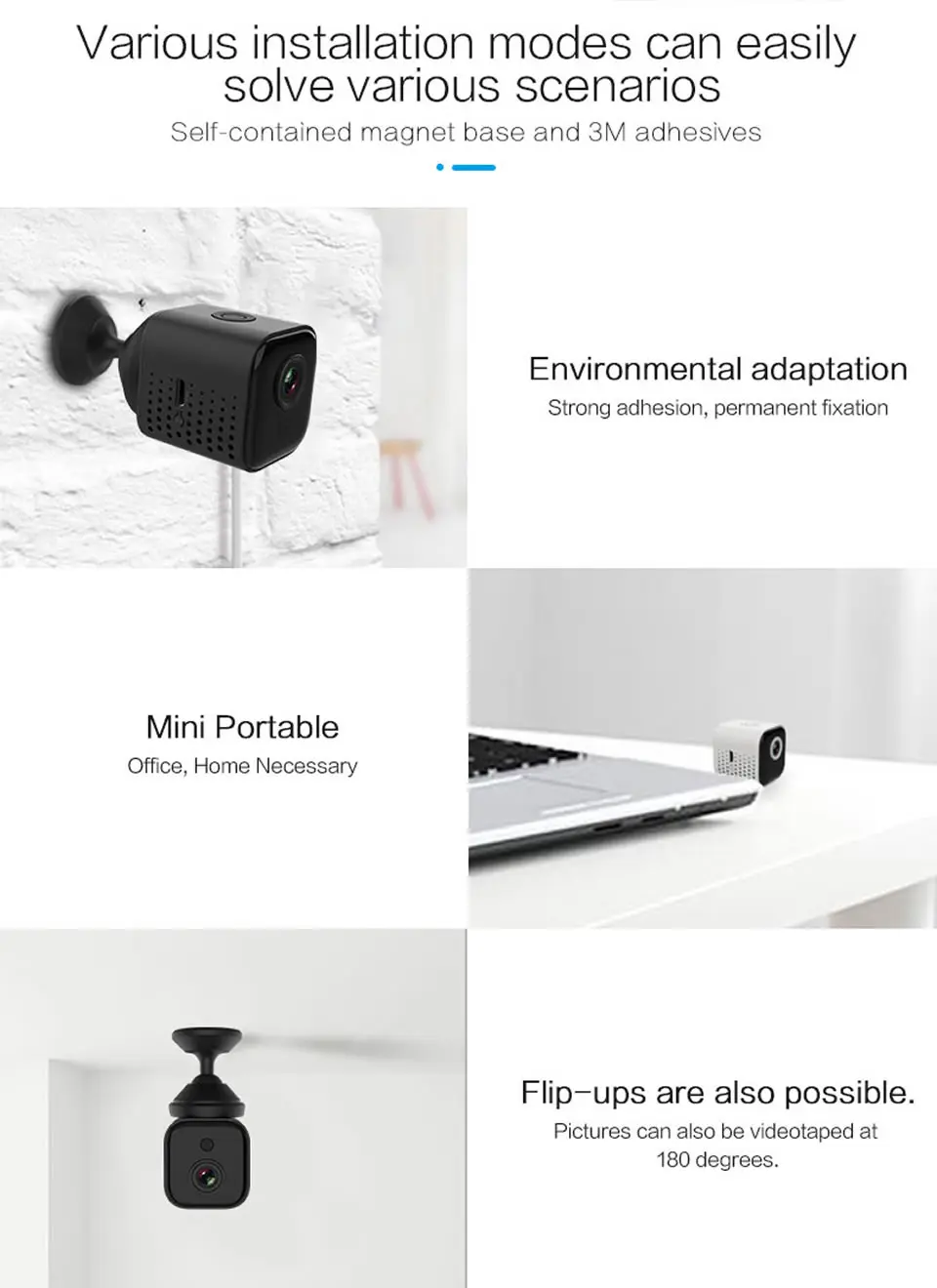 Electop Мини WiFi камера 1080P ИК ночного видения Домашняя безопасность ip-камера CCTV Обнаружение движения Беспроводная радионяня DVR видеокамера