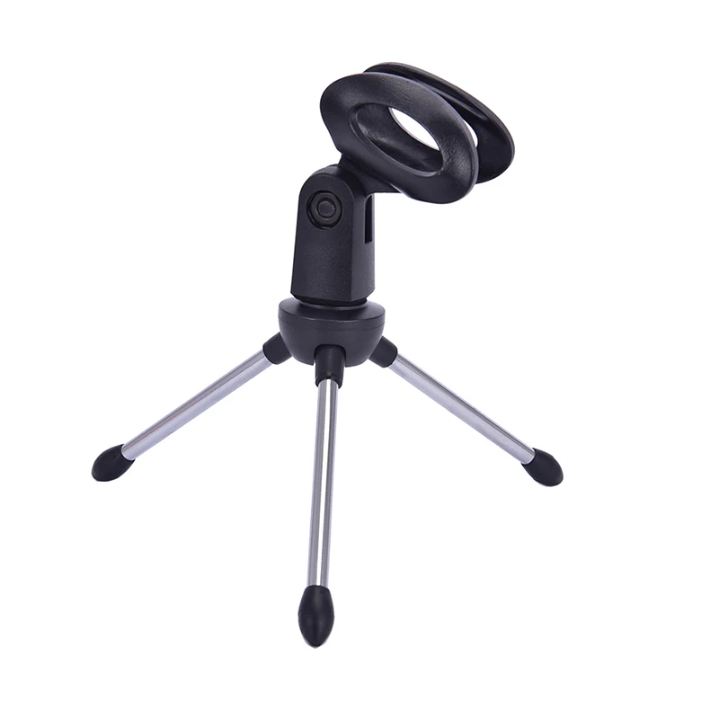 

Mic Stand Tripod Bracket Portable Zinc Alloy Desktop Table Adjustable Holder Microphone Triangle Bracket Wireless Bluetooth K