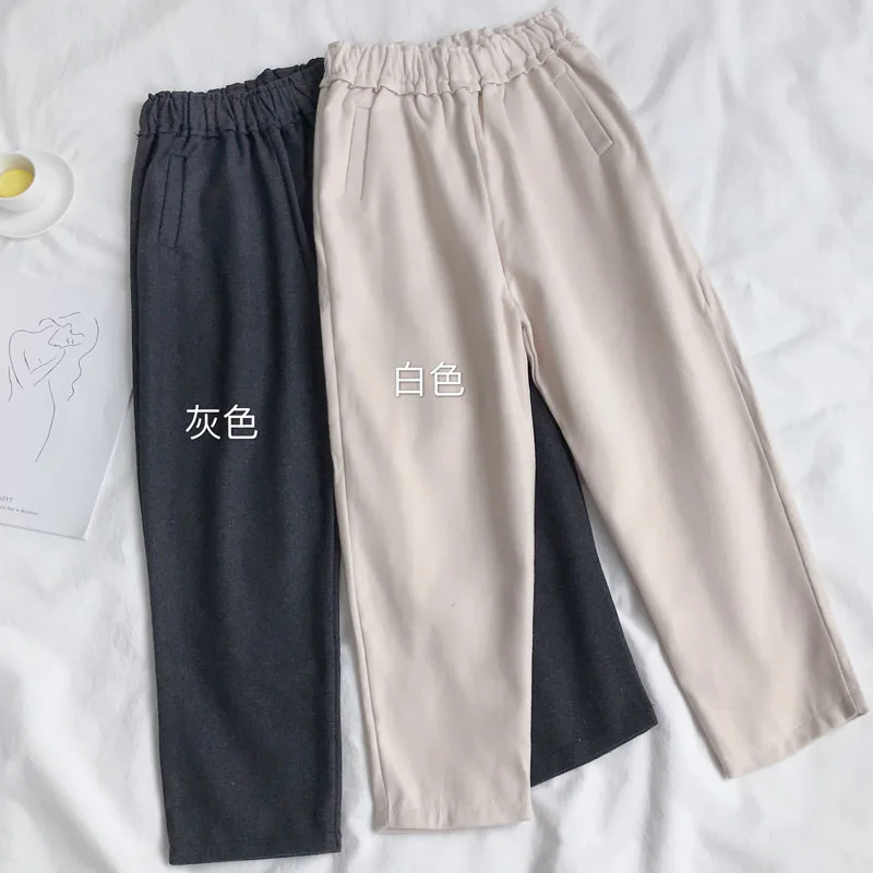 Осенне-зимние штаны-шаровары с высокой талией женские Теплые повседневные