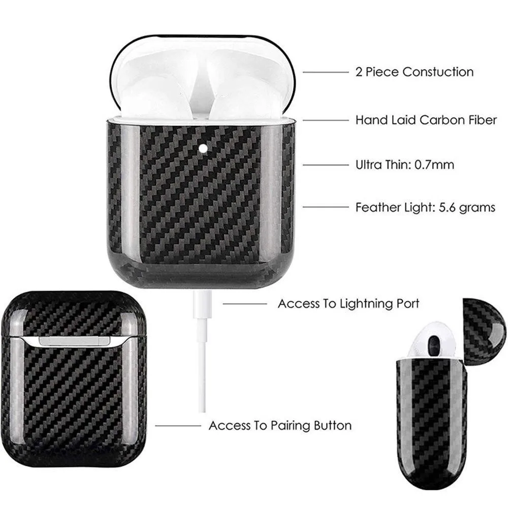 Чехол для наушников BEESCLOVER из углеродного волокна для Apple AirPods 1/2, беспроводной Чехол, полный защитный чехол s, аксессуары для наушников r25