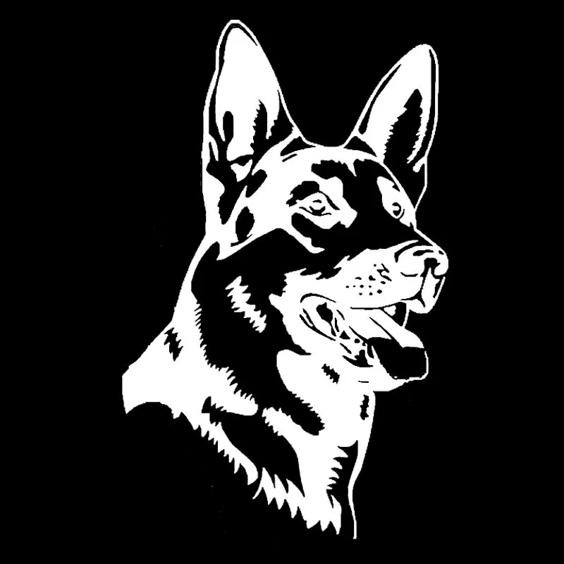 

Personality Car Sticker KK Vinyl German Shepherd Alsatian Dog Stickers Funny 3D Decal Motorcycle Car Styling 12cm*19cm