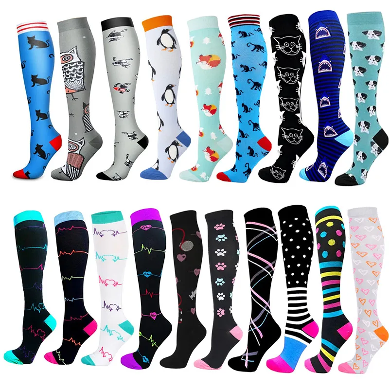 

Compression Socks Varicose Veins Medical For Men & Women Animal Outdoor Running Nurse 20-30 Mmhg Best Graduated Flight Travels