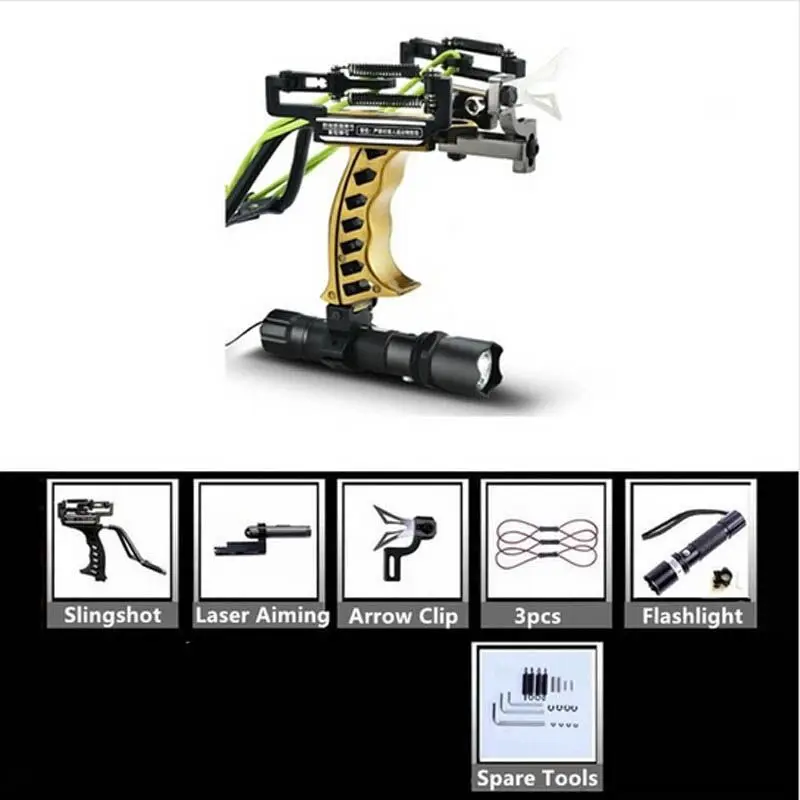 Лазерная Рогатка Мощная для охоты с зажимом стрельбы из лука|Лук и стрела| |