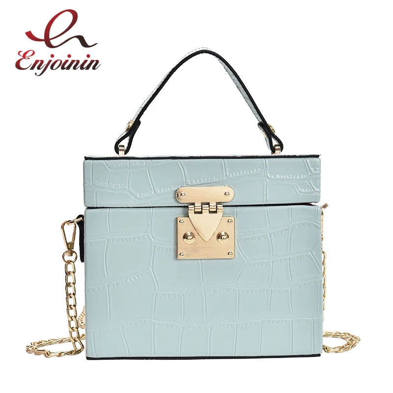 Кожа Камень текстурная коробка стиль Женская мода Сумка-тоут сумки кошельки и