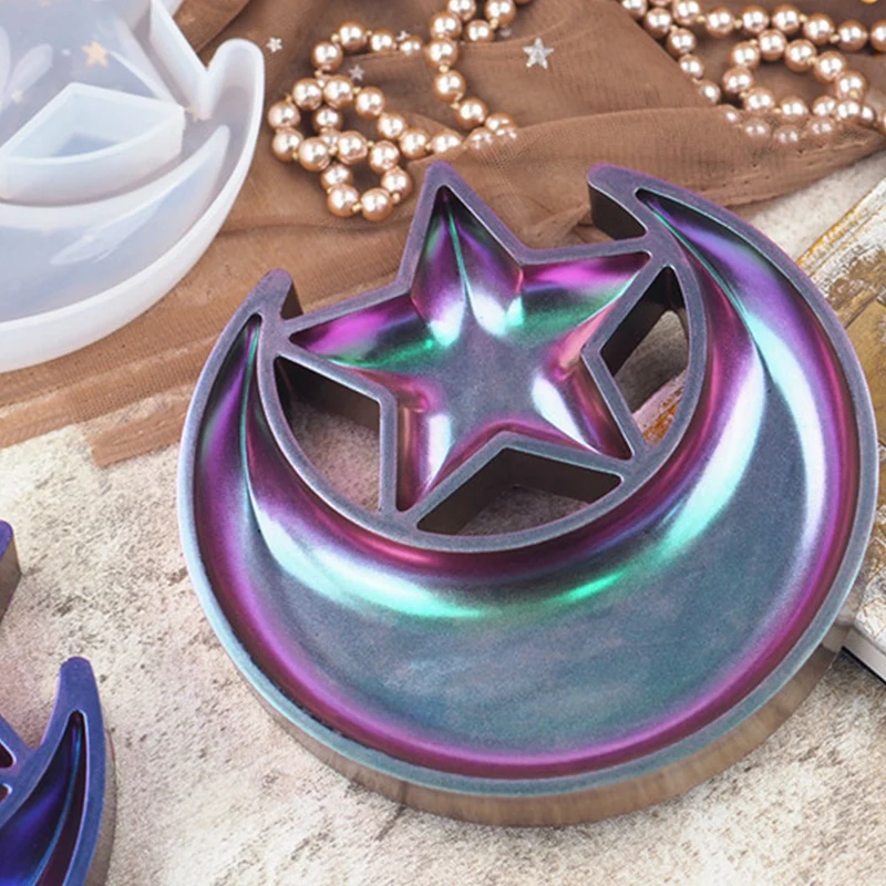 Silicone Mould Resin Decorative Craft DIY Star and Moon Storage Box Handmade Mold Epoxy Molds for Jewelry |