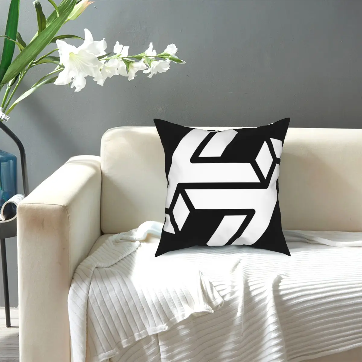 

Blockchain Handshake Pillowcase Soft Fabric Cushion Cover Decoration Throw Pillow Case Cover Seater Zippered 40*40cm