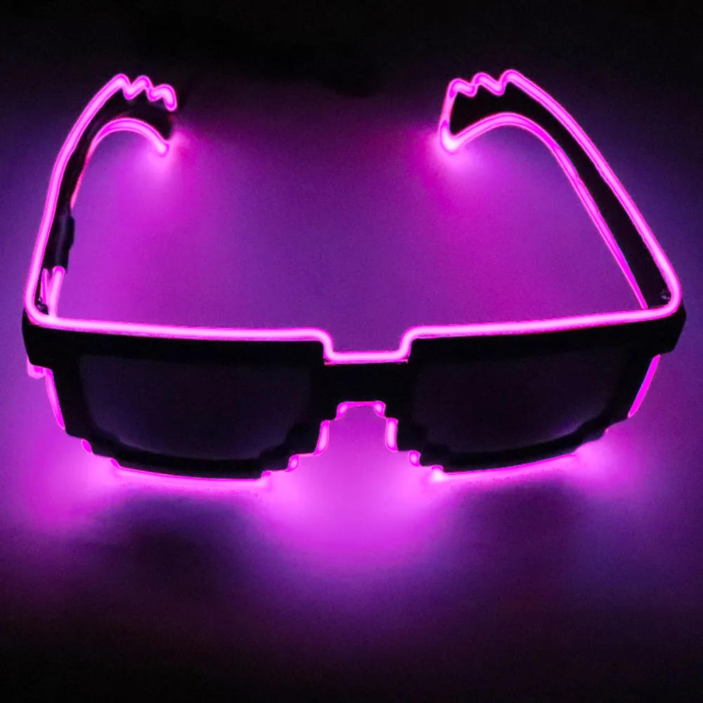 Мигающие очки EL Wire светодиодный светящиеся вечерние принадлежности освещение