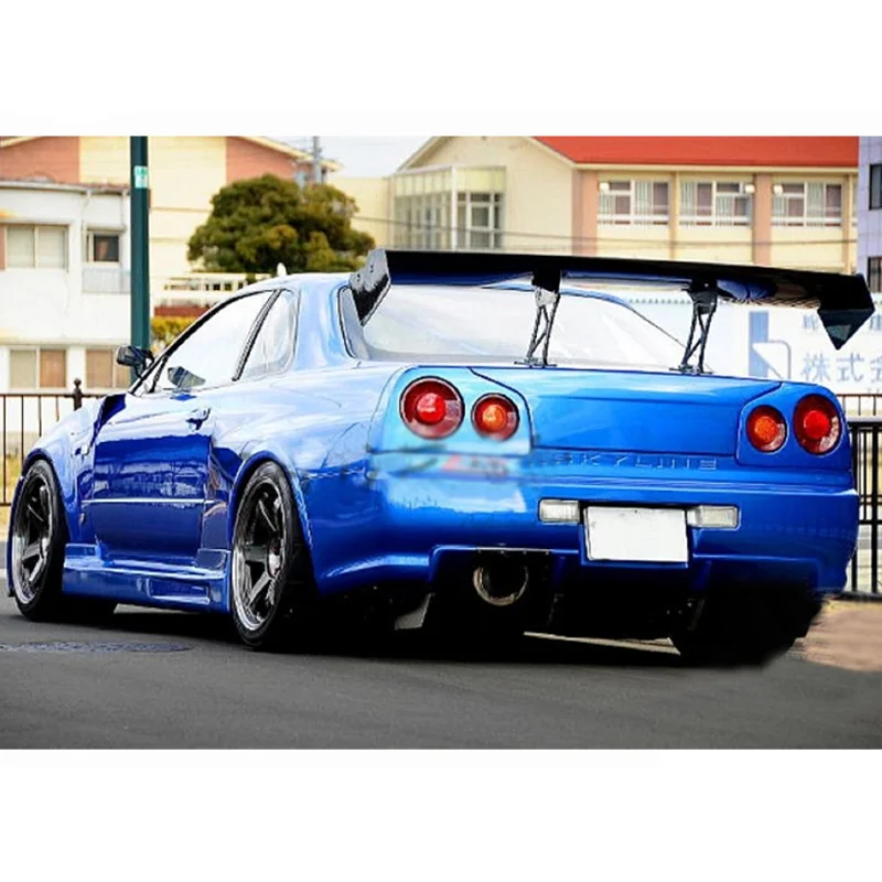 Задний бампер HSM из стекловолокна для Nissan Skyline R34 GTR задний фартук сплиттер