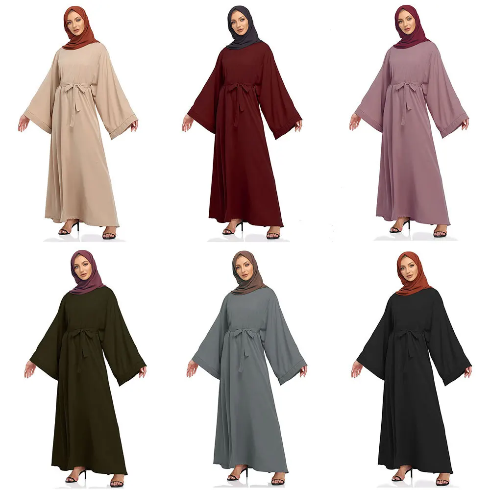 Ramadan Eid Abaya Dubai Turkey Muslim Hijab Dress Islam Clothing Arabic Abayas for Women Vestidos Robe Longue Femme Musulmane