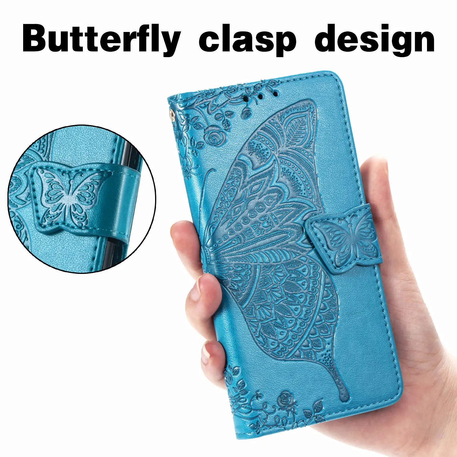 

Case for Mi POCO M3 Butterfly Leather Case For Xiaomi Poco M3 bumper Flip Book Wallet back Capa Cover On POCO M3 Phone Case
