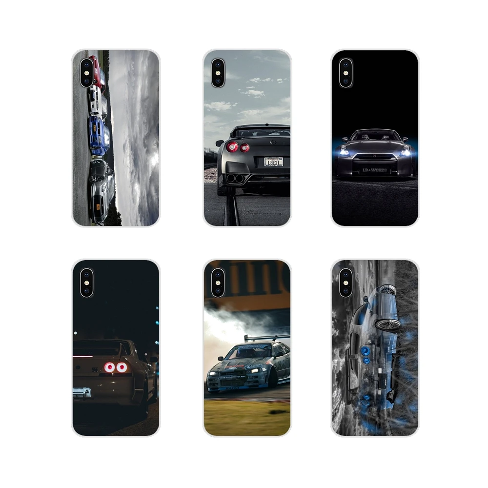 Прозрачный чехол из ТПУ для Samsung Galaxy S3 S4 S5 Mini S6 S7 Edge S8 S9 S10 Lite Plus Note 4 5 8 9 car Nissan Skyline Gtr