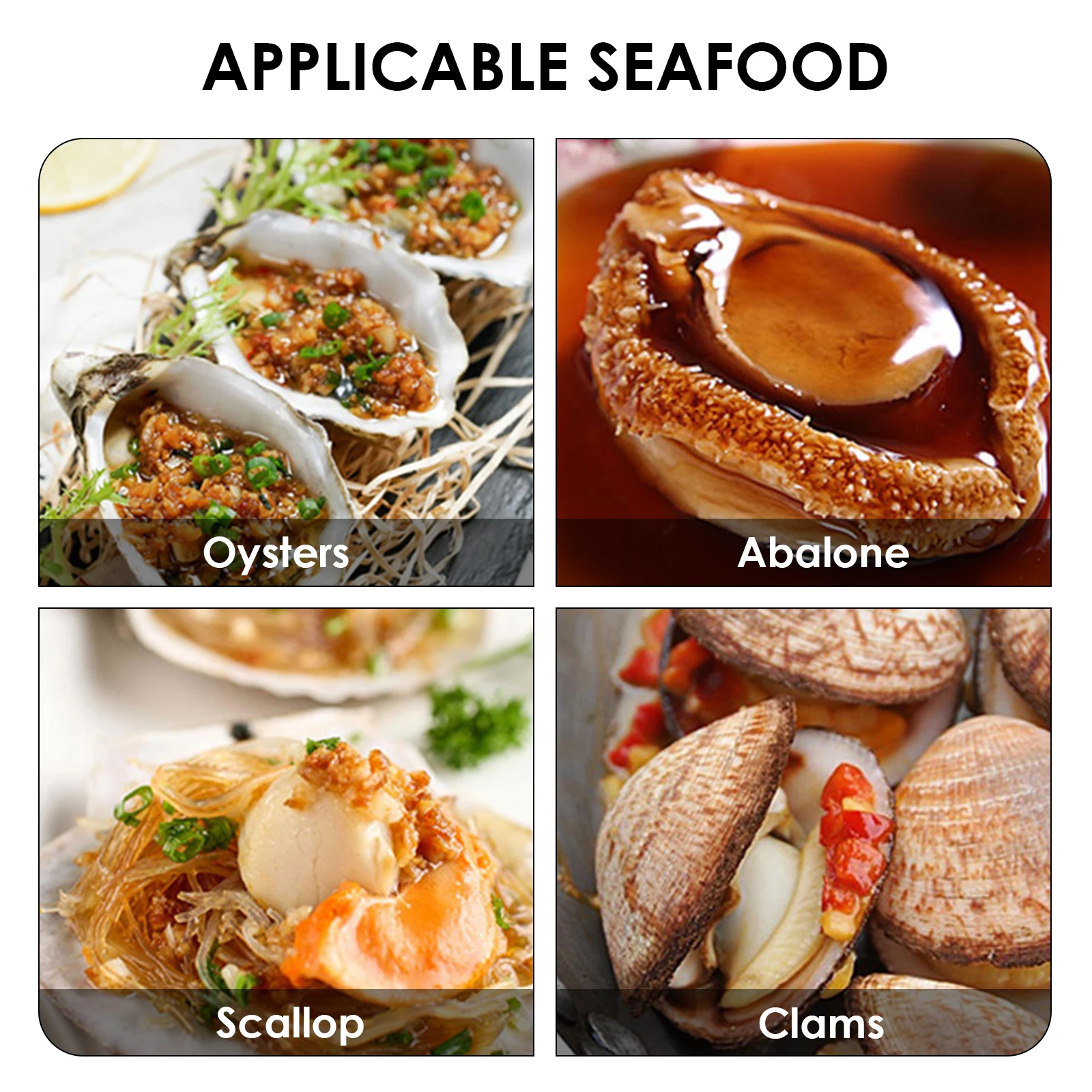 

Stainless Steel Oyster Shucker With 4 Anti-skid Pads And 1 Iron Clip Oyster Shucking Knife Set With Gloves Kitchen Seafood Tools