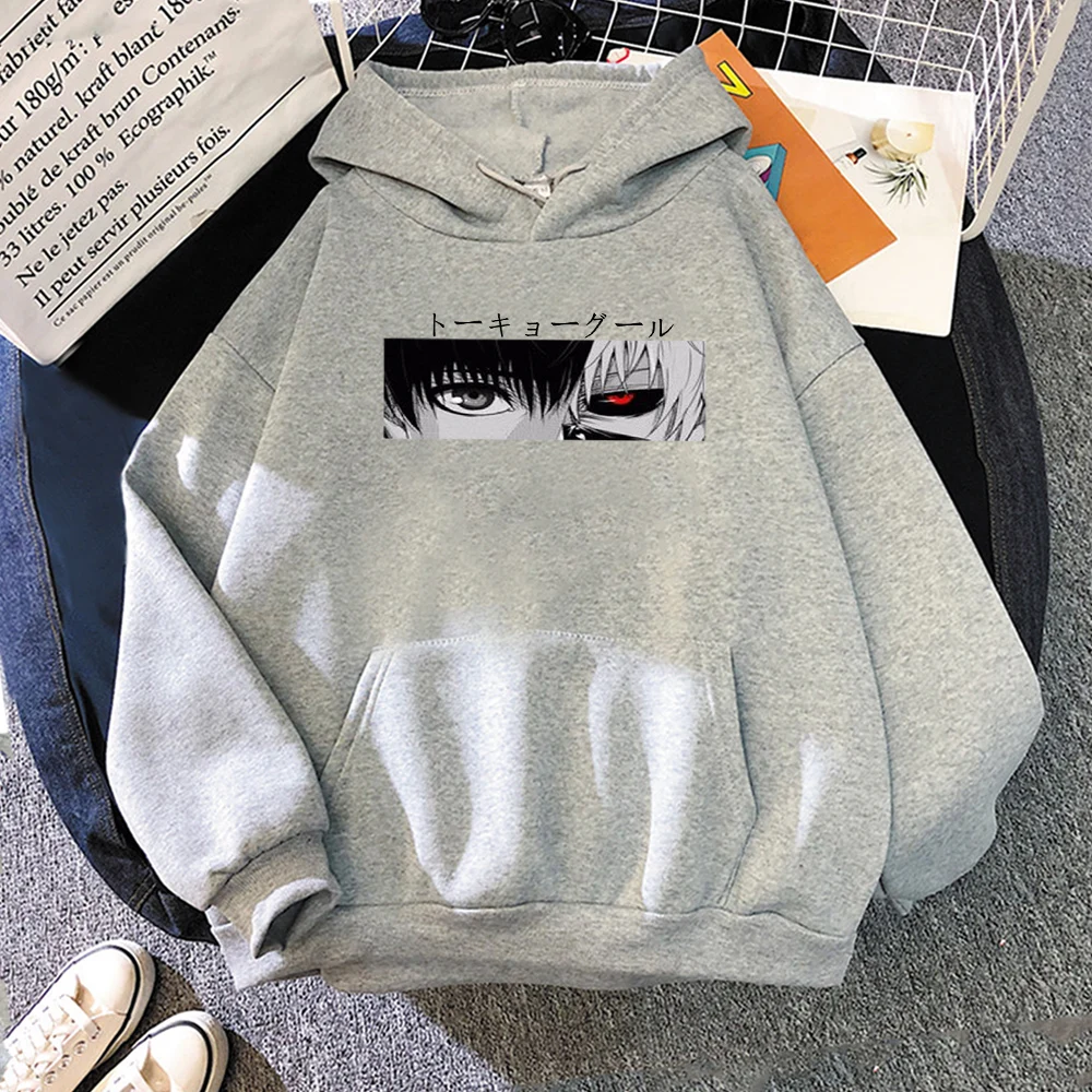 

Tokyo Ghoul Kaneki Ken Eyes Hoodies Japan Anime Print Pullovers Women Hoodie Loose Hip Hop Sweatshirt Punk Streetwear Harajuku