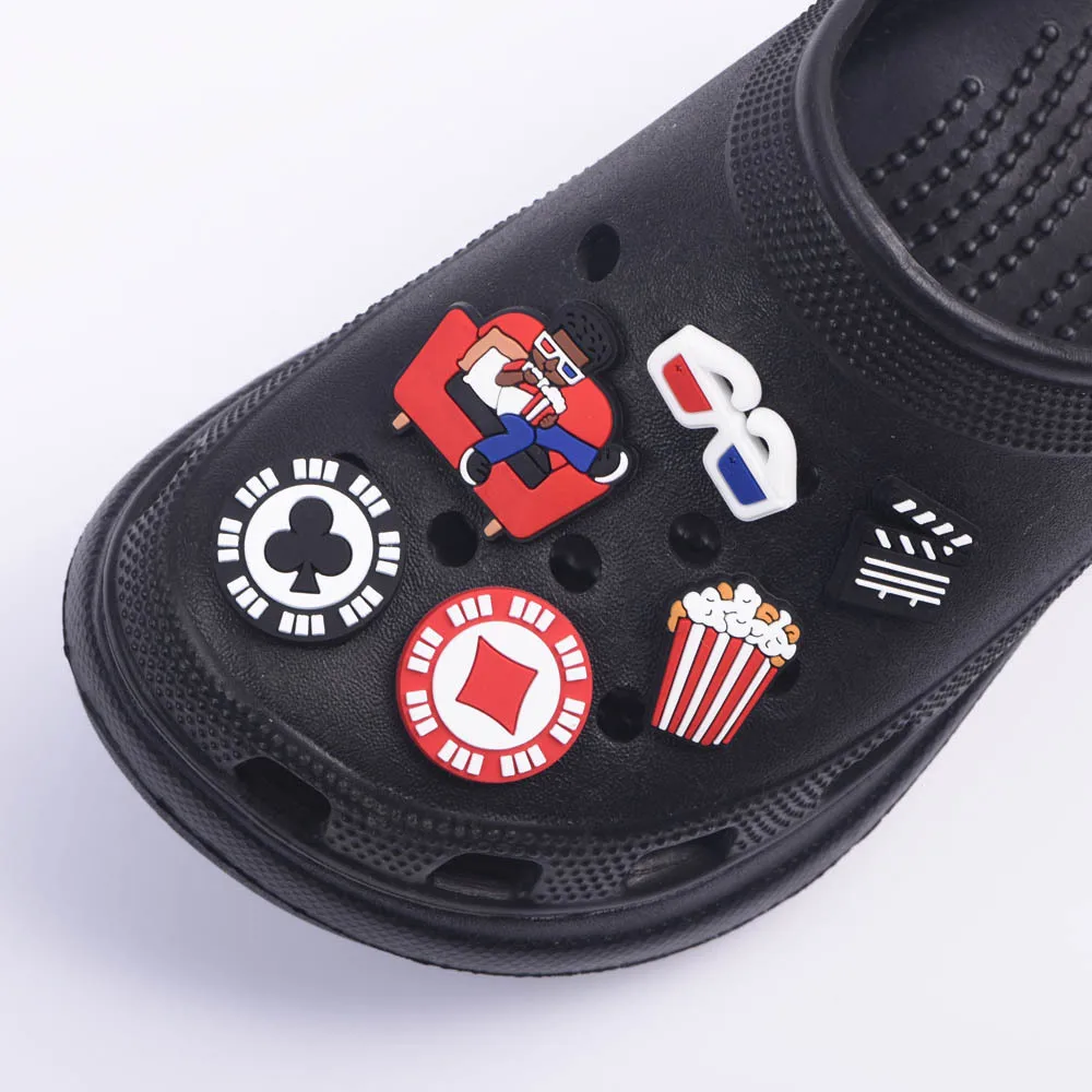 

1 Pcs Kid's Music Band Croc Shoes Charms Rock Boys Shoe Charm Accessories Musical Piano Guitar Girl Clog PokerDecoration