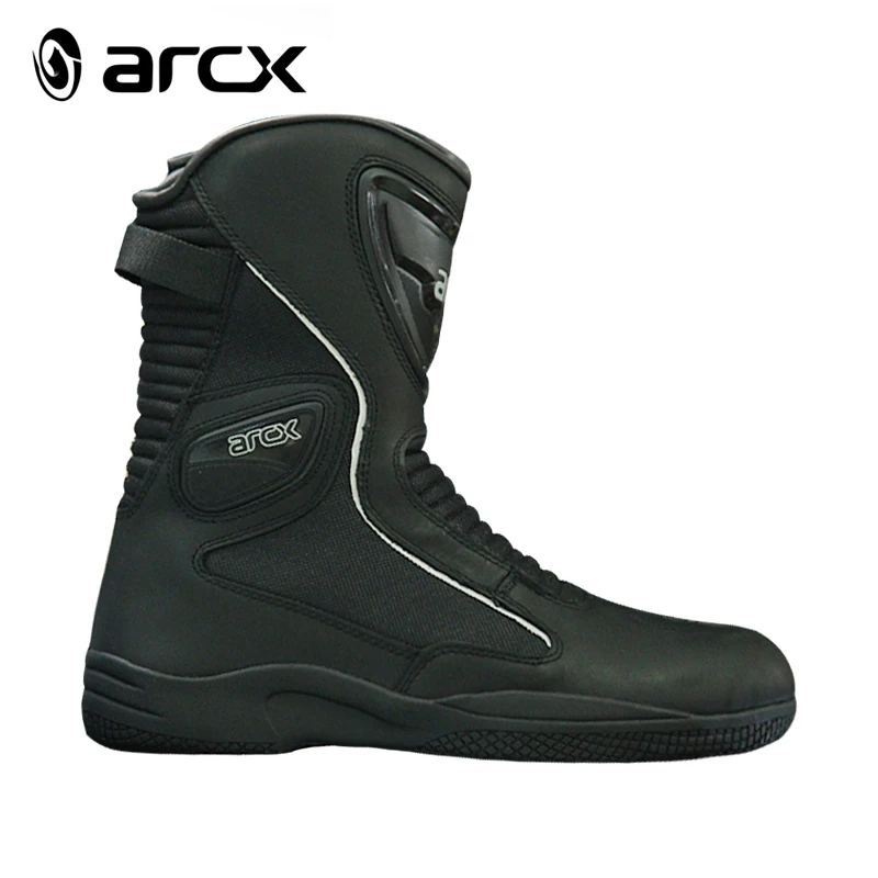 Мужские мотоциклетные ботинки Arcx рыцари из мягкой кожи гоночные обувь Велоспорт