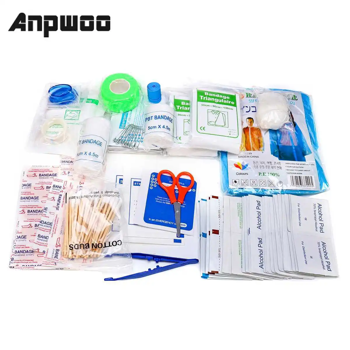 Портативная аптечка для оказания первой помощи ANPWOO 16 180 шт. медицинская сумка