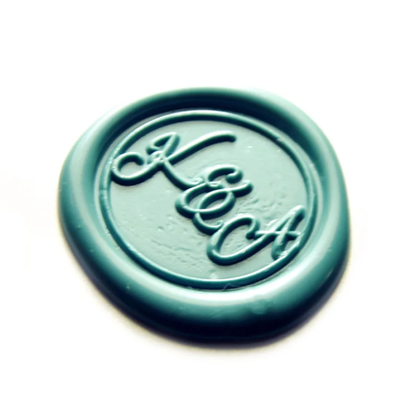 Персонализированные двойные инициалы вензель воск печать штамп для свадебных