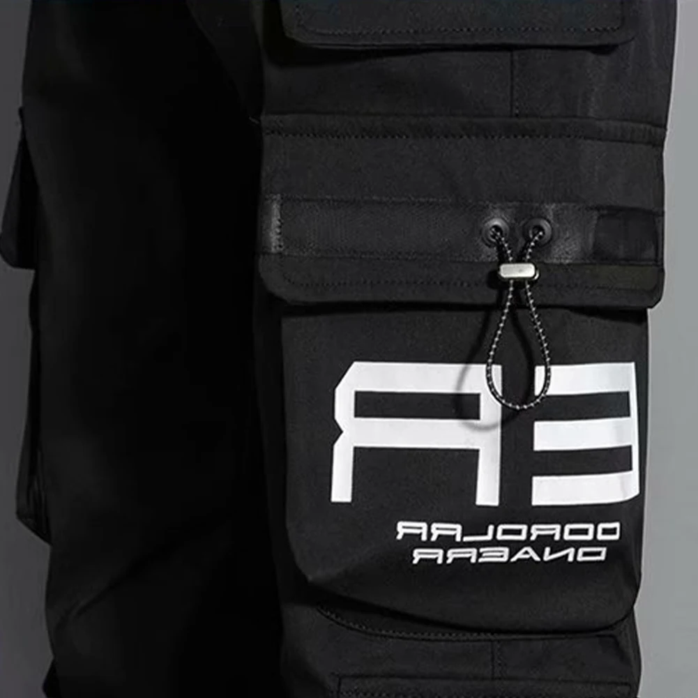 

Men Drawstring Pants Cotton Loose Trousers Elastic Waist Sports Pants with Pocket Fashion Casual Streetwear Pants Waist Trousers