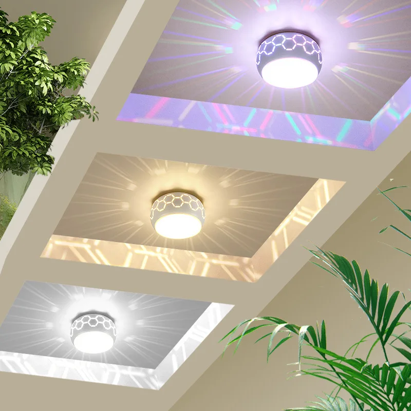 

Modern Minimalist Ceiling Lamp Led Spotlight Colorful Light Effect Spotlight Creative Embedded Aisle Corridor Ceiling Light