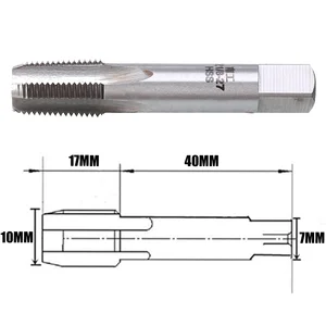 Коническая труба с резьбой 18-27, высокоскоростной стальной кран 18 - 27 для труб Метчик для нарезания внутренней резьбы ремонтных работ Mayitr