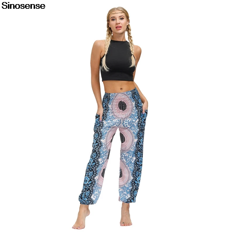 Женские повседневные спортивные штаны шаровары плюс хиппи бохо богемные брюки с