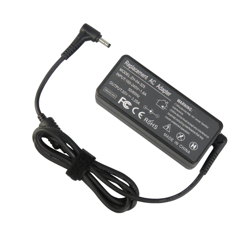 

65W 20V 3.25A Ac Adapter for Lenovo IdeaPad 310 110 100s 100-15 B50-10 YOGA 710 510-14ISK Laptop Charger