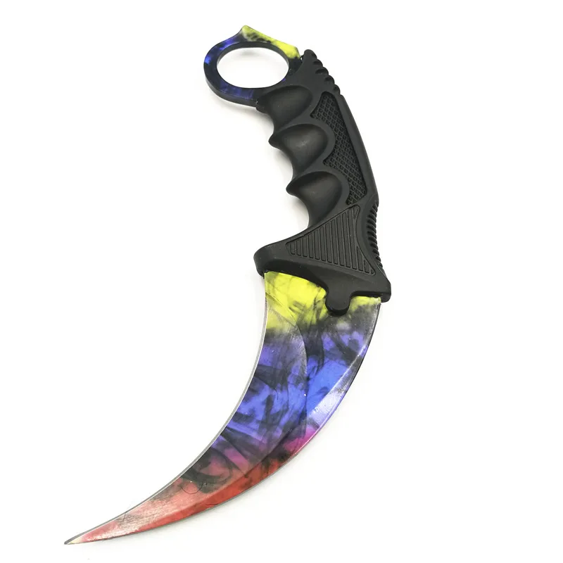 HS инструменты Открытый Csgo Karambit нож охотничьи ножи выживания тактический коготь нож Карманный Самообороны обидный походный инструмент - Цвет: Three B