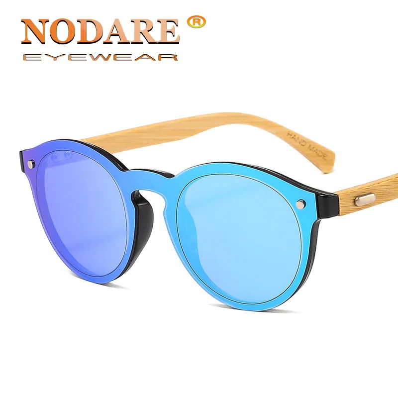 Мужские солнцезащитные очки NODARE натуральные деревянные солнечные с бамбуковыми