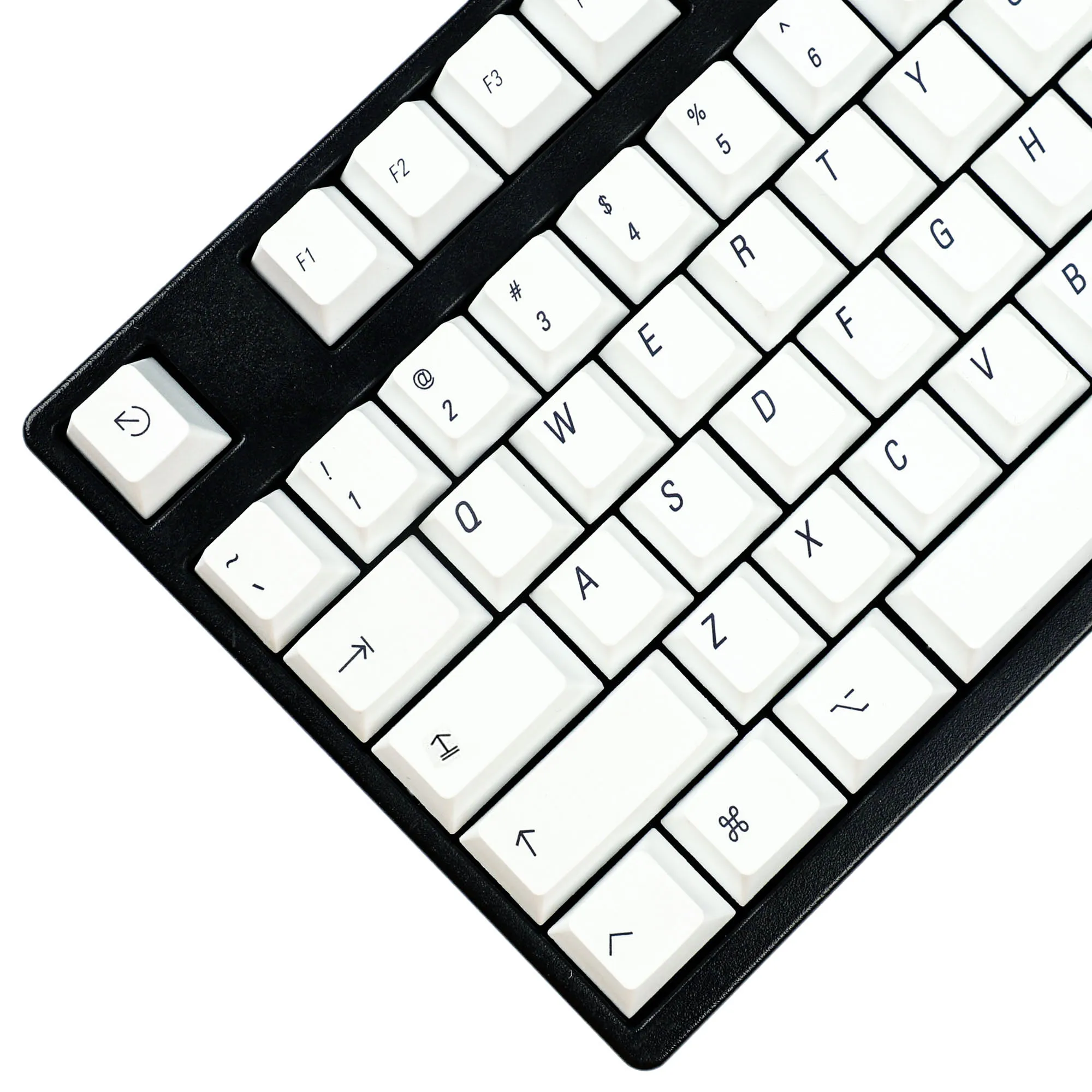 

YMDK 139 Mac Keycaps Cherry Profile Normcore Style Dye Sub PBT White For 104 TKL 60% 96 84 68 64 MX Switches Keyboard