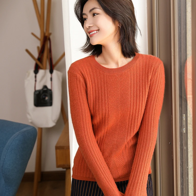 100% кашемировые свитера Осенние вязаные пуловеры Высококачественная теплая