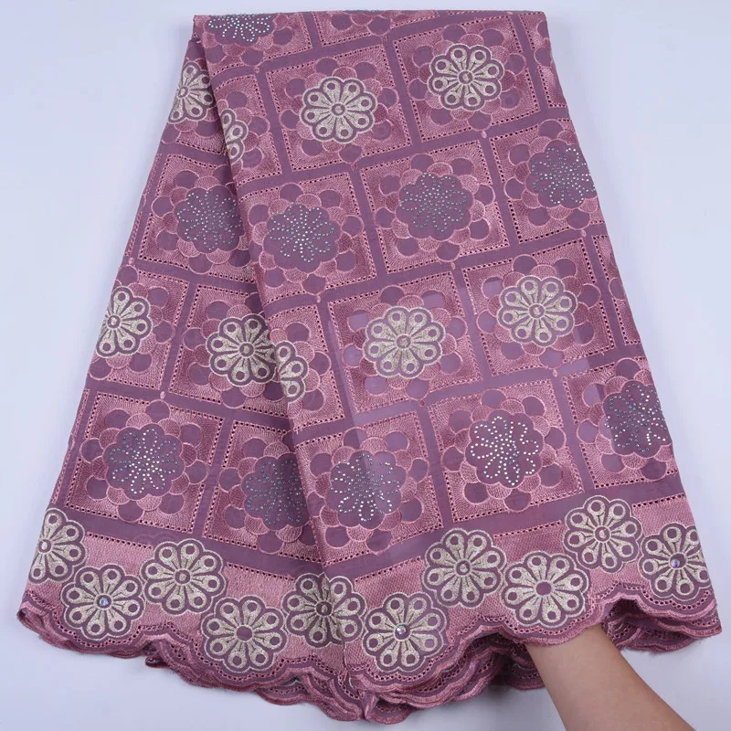Горячая продажа нигерийская кружевная ткань модный Африканский хлопок вуаль