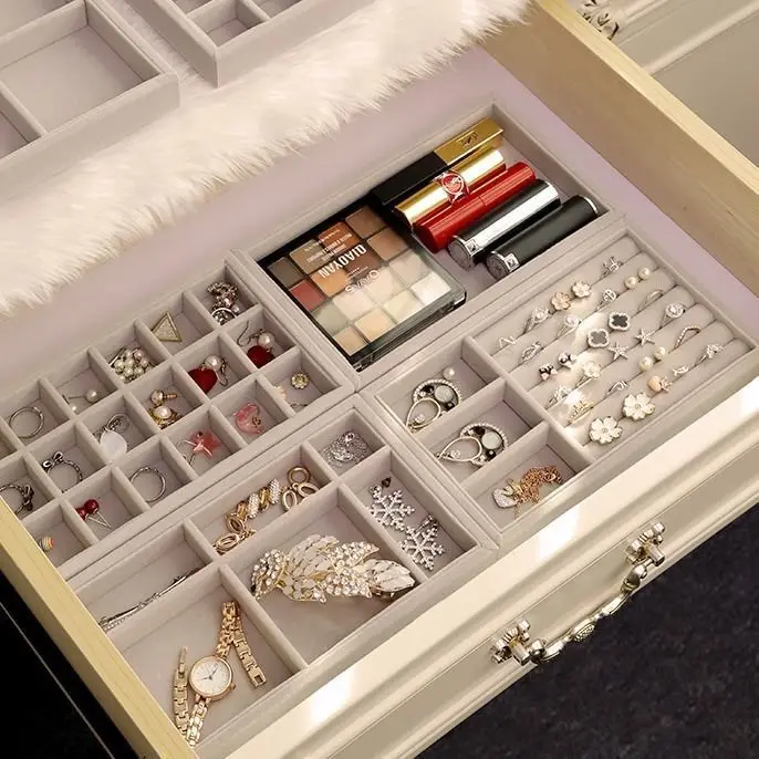 Бархатный поднос для хранения ювелирных изделий демонстрационный держатель