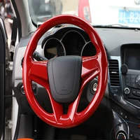 steering wheel carbon fiber mahogany interior scratch resistant color decorative stickers for 2009 2016 cruze