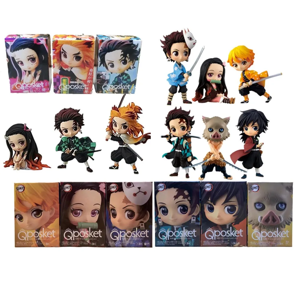 Anime Figures Demon Slayer Tanjirou Nezuko Rengoku Kyoujurou Zenitsu Giyuu Inosuke Kimetsu no Yaiba Action Figma Cute Toy Model