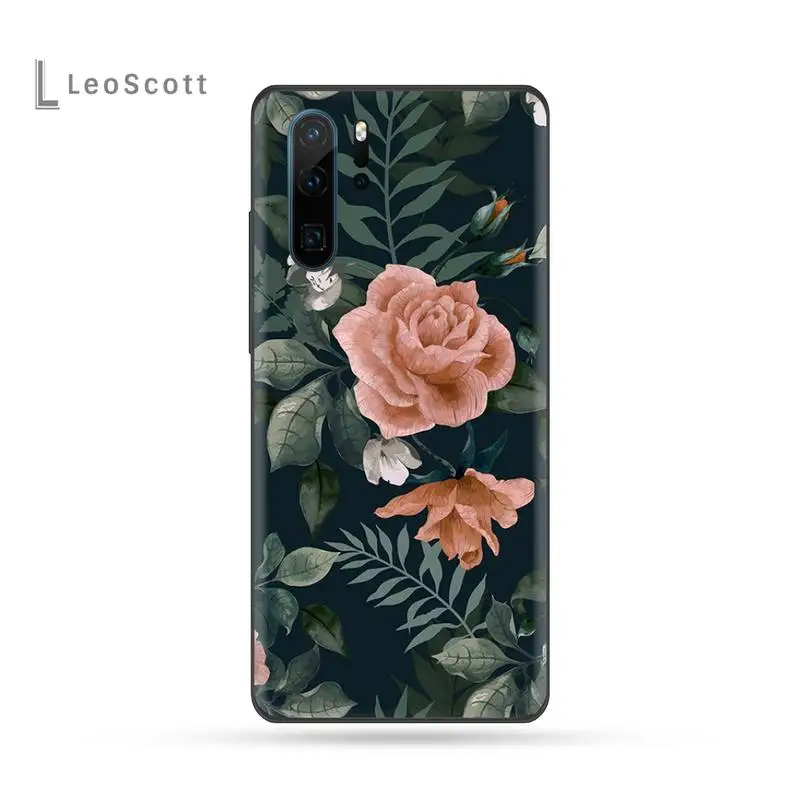 Цветные цветы ретро Мягкий силиконовый чехол для телефона из ТПУ Huawei P9 P10 P20 P30 Lite