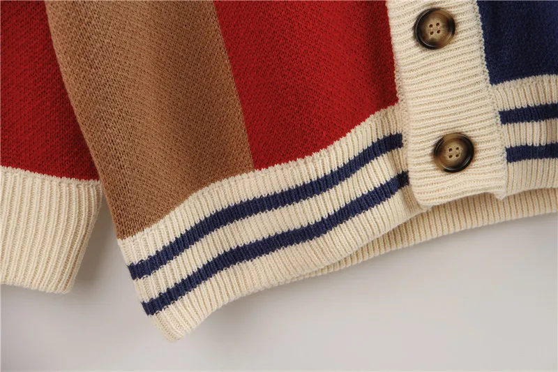 

Color Block Patchwork Oversized Cardigan Women Loose Long Knitted Cardigan Sweater Coat 2020 Autumn Winter V-neck Long Cardigans