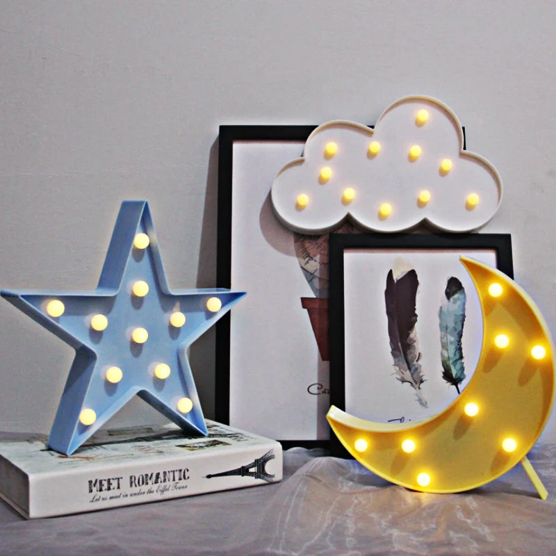 Светодиодный лампа ночник Фламинго Единорог огни ананас лампы Кактус Украшения