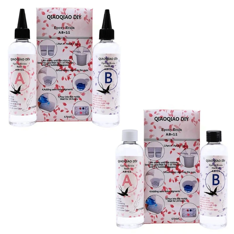 Эпоксидная смола 8 унций быстроотверждаемая эпоксидная набор 1:1 прозрачная