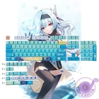 Механическая клавиатура для косплея по мотивам игры Genshin Impact Eula, колпачки клавиш для 87104108 клавиш, модная крутая клавиатура, коллекционный подарок