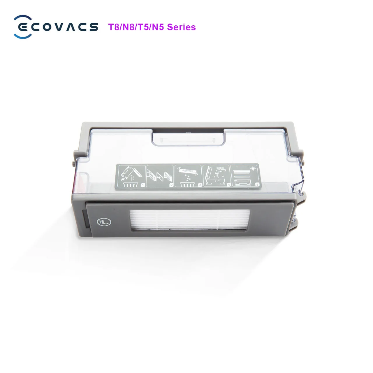 Оригинальный ECOVACS T9 аксессуар мусорное ведро для Deebot T9/T8/N8/T5/N5 серии пылесборник