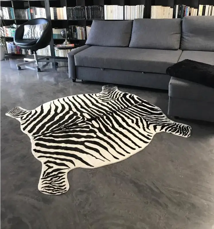 

Creative Zebra/Cow 3D Printed Carpets for Living Room Anti-slip Cute Animal Throw Rugs Floor Mats Room Doormat Area Rug