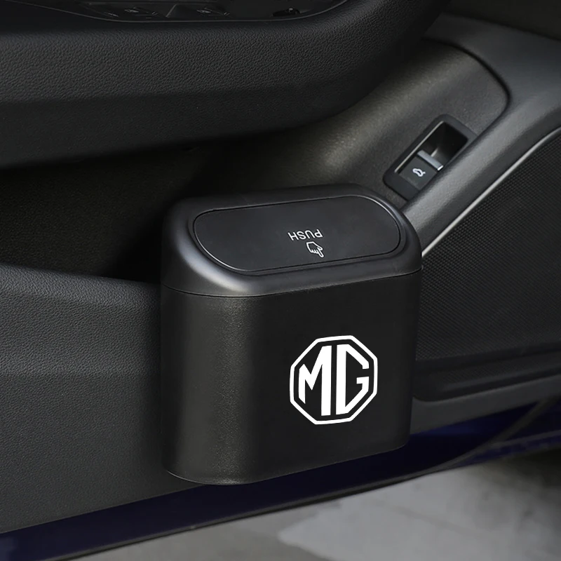 Корзина для мусора в машину подвесная коробка хранения пыли черного цвета из