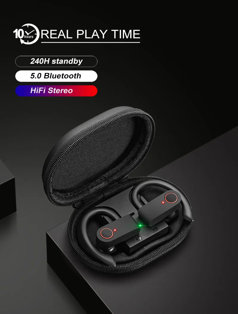 TWS 5,0 Bluetooth наушники CVC шумоподавление водонепроницаемые наушники стерео спортивные наушники двойной микрофон беспроводные Bluetooth гарнитуры