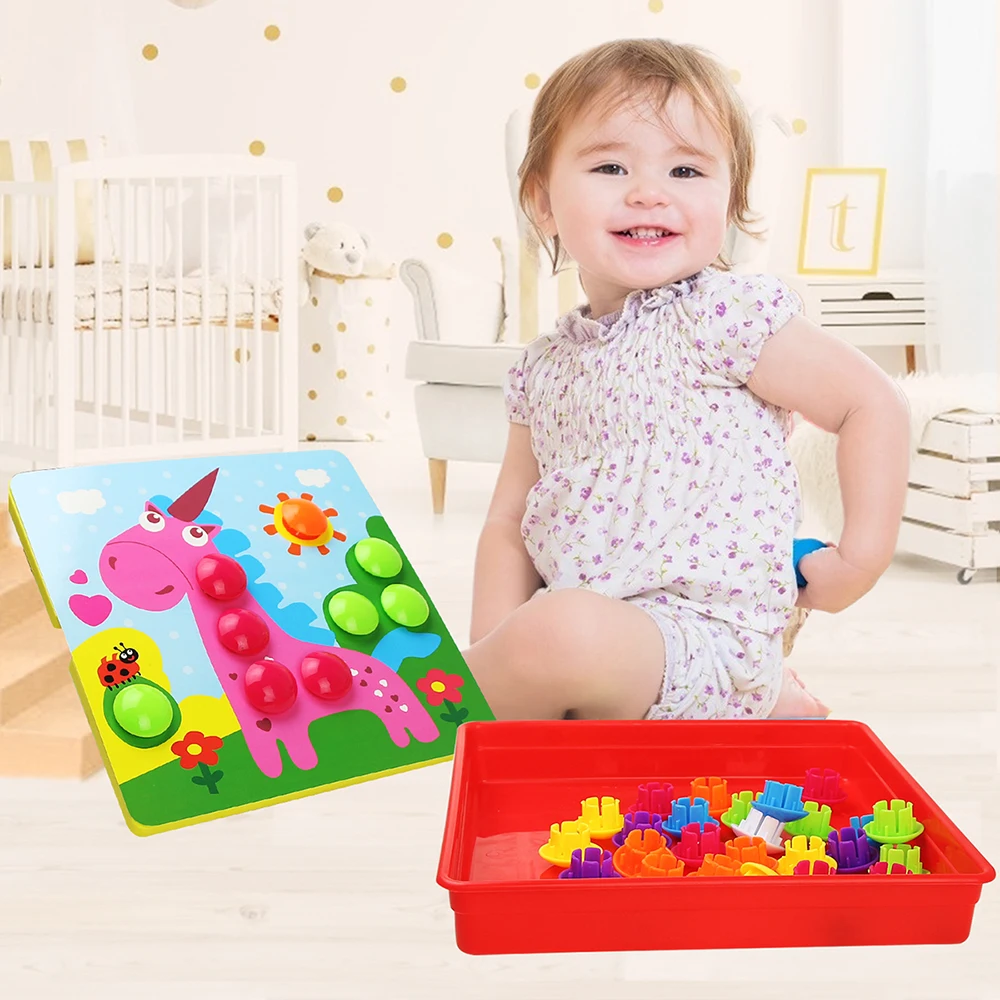 

3D пазлы, игрушки, красочные сборные ногти с грибами, игра, креативная самодельная головоломка, детская игрушка для раннего развития, подарки...