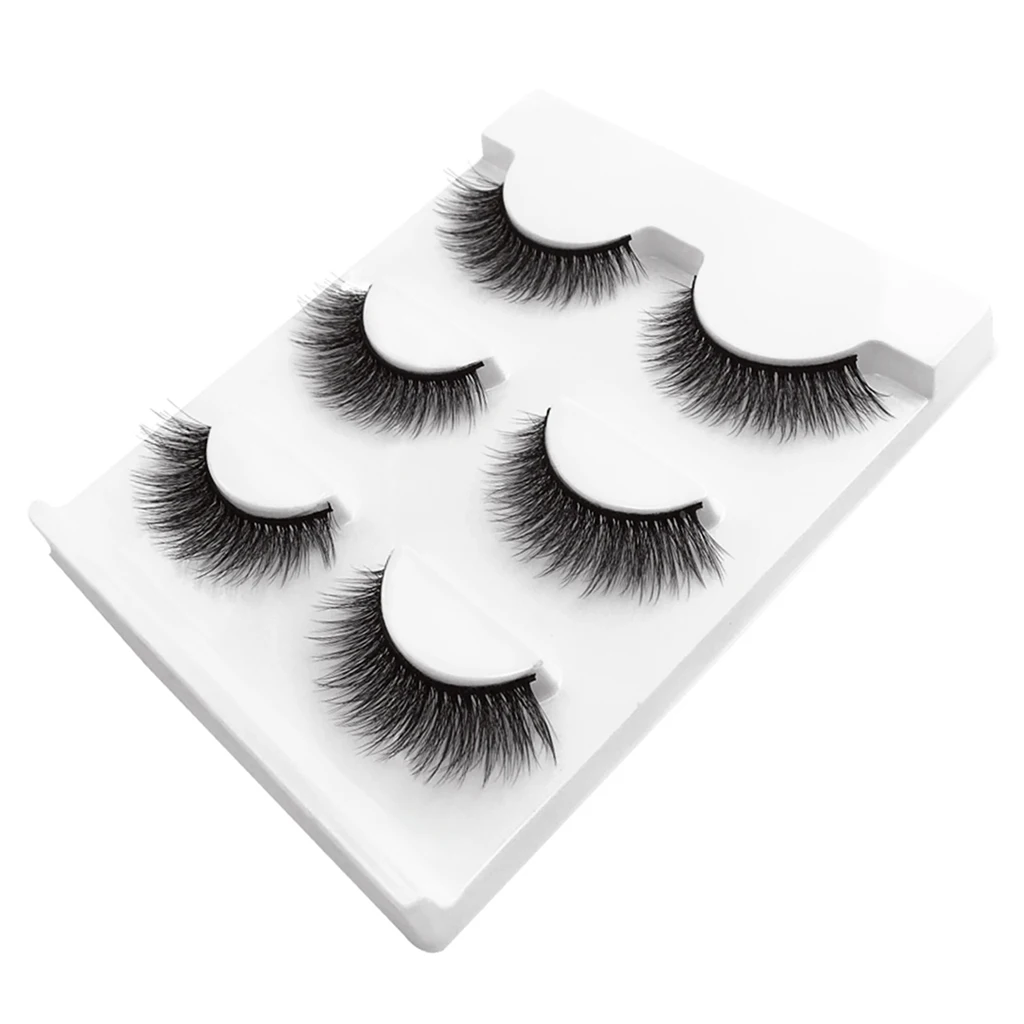 3 пары 9 мм Набор накладных ресниц ручной работы профессиональная поддельная