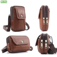 universal high quality cowhide leather phone bag for iphone 12 11 pro xs max xr 12 mini se 2020 case waterproof cover waist bag