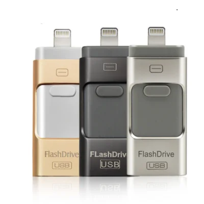 USB флеш-накопитель 3,0 OTG USB флэш накопитель для Iphone 5/5S/5c/6/6 Plus/7/ipad/Android переносной флеш-накопитель USB Stick мини USB флэш-накопители Металл USB Flash Drive 64 Гб оперативной памяти, 32 Гб встроенной памяти, USB флэш-память