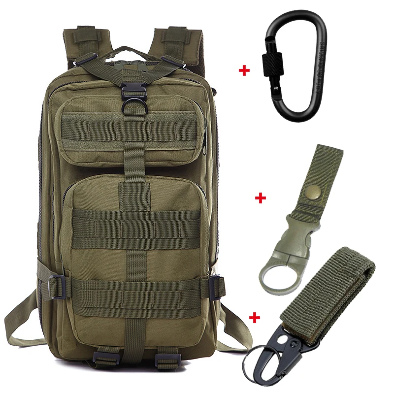 army green Военный Рюкзак, тактическая камуфляжная сумка, армейский Molle, штурмовой, для походов, кемпинга, охоты, рюкзаки для путешествий, велоспорта - Цвет: army green