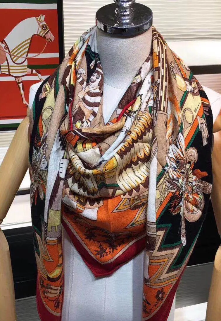 

2019 new arrival autumn winter horse 70% cashmere 30% silk triangle scarf 188*94 cm warm fashion wrap shawl for women lady girl