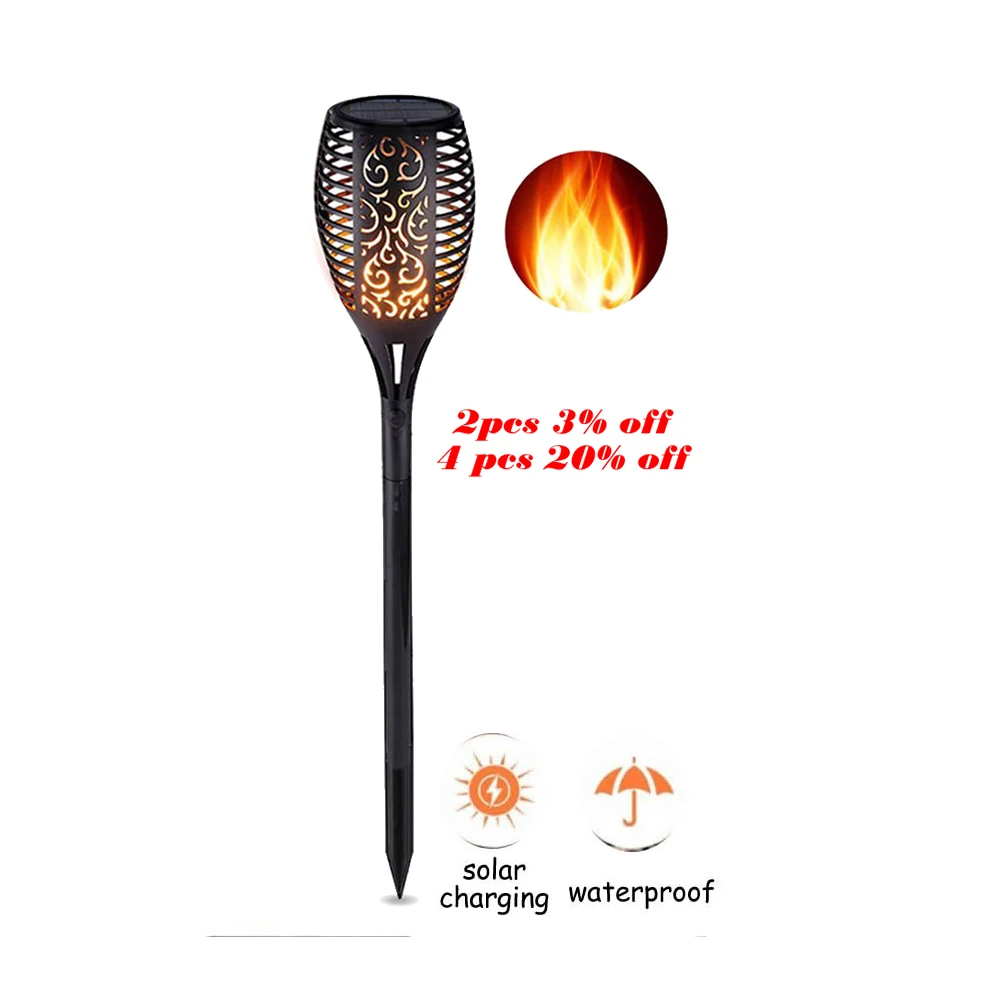 Солнечная приведенная в действие Светодиодная лампа с эффектом пламени